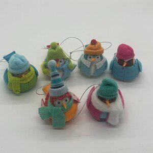 6 BRIGHT Target Wondershop Featherly Friends Bird Christmas Ornaments EUC